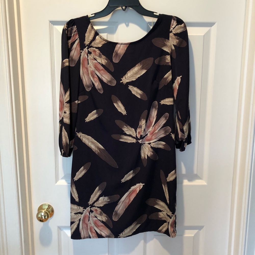 My Story quarter sleeve printed shift dress size S